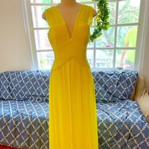 •BCBG• Astella Gown, Yellow Chiffon